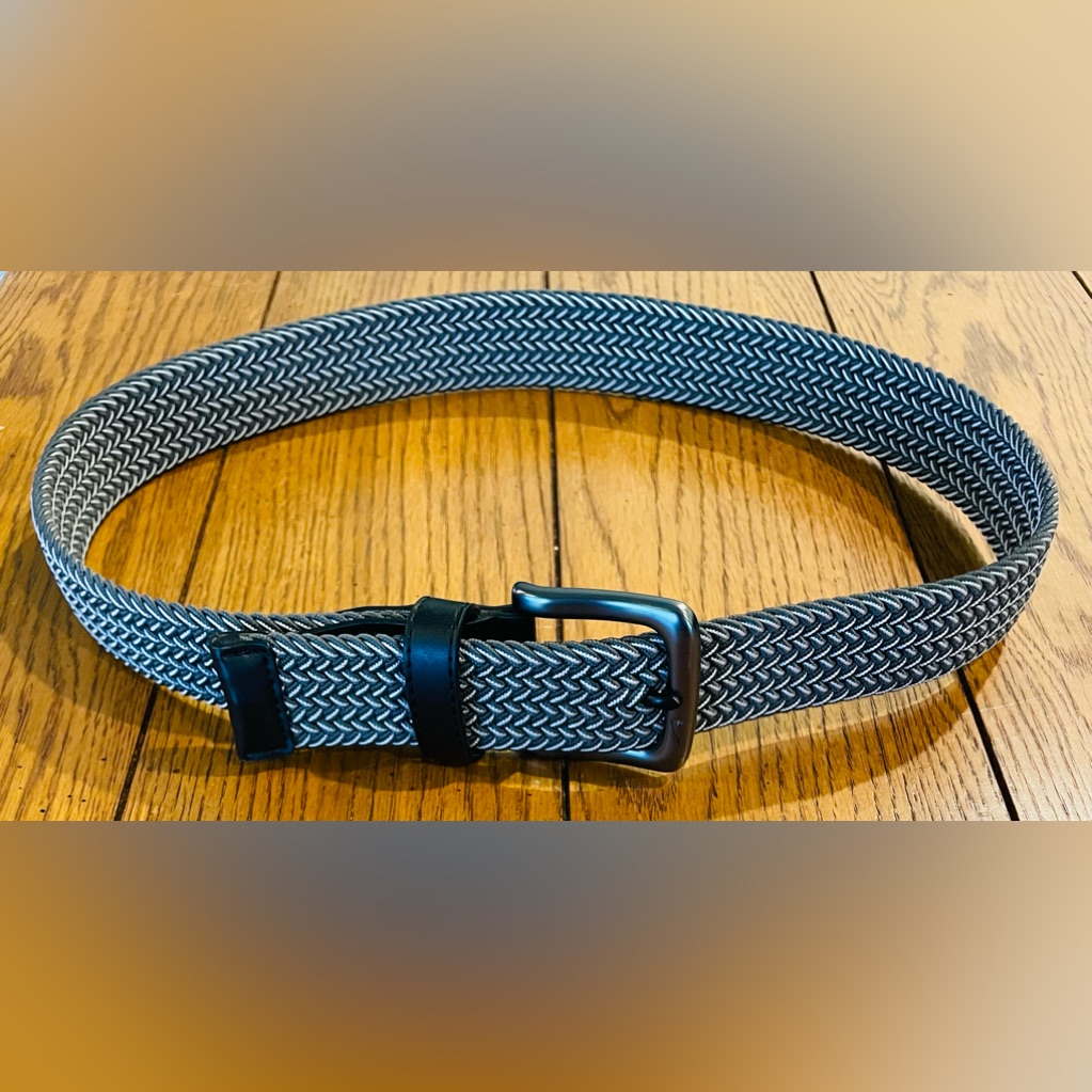 Euc Nike Men’s G Flex Stretch Woven Belt, Grey Multi,Length 38 X 1.5 Inches
